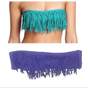 L Space fringe swimsuit top bundle bikini L*SPACE